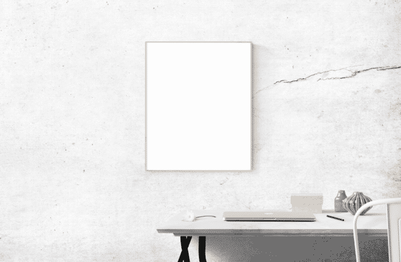 frame on grey wall